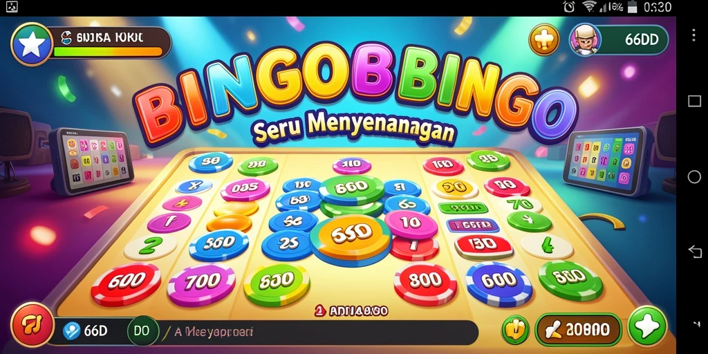 Tampilan gameplay 66D dengan suasana permainan Bingo yang seru.