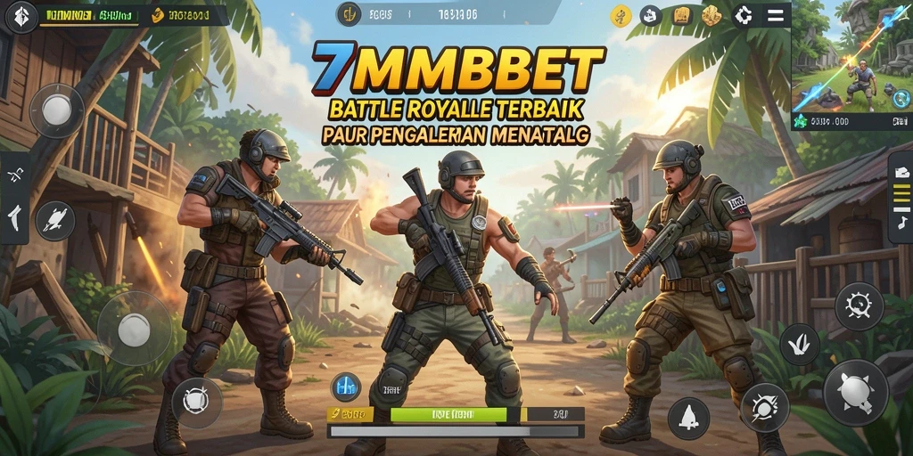 Screenshot menampilkan aksi seru dalam permainan Battle Royale 7MMBET.