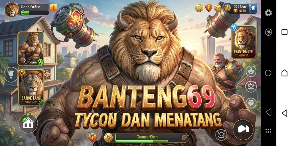 Screenshot gameplay <strong>BANTENG69</strong> menampilkan pengelolaan bisnis yang menantang.