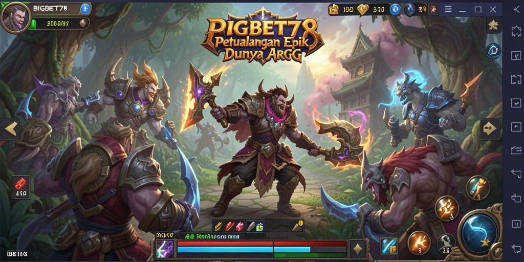 Tampilan gameplay dinamis dalam BIGBET78 yang penuh aksi ARPG.