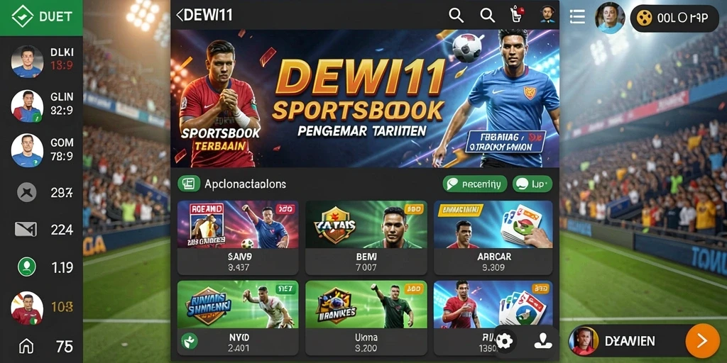 Tampilan gameplay DEWI11 dengan berbagai pilihan taruhan.