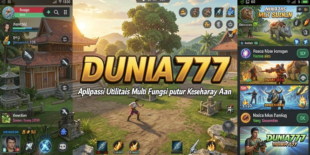 Tampilan antarmuka DUNIA777 yang bersih dan fungsional.