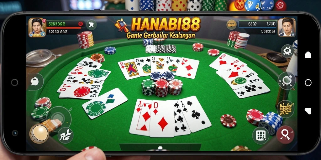 Tangkapan layar gameplay Gaple yang seru dan menarik di HANABI88.