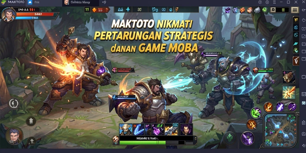 Screenshot gameplay MAKTOTO yang menunjukkan aksi seru dan strategi tim.