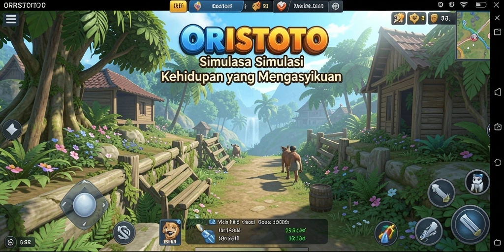 Tampilan menarik dari gameplay ORISTOTO yang menawan dan interaktif.
