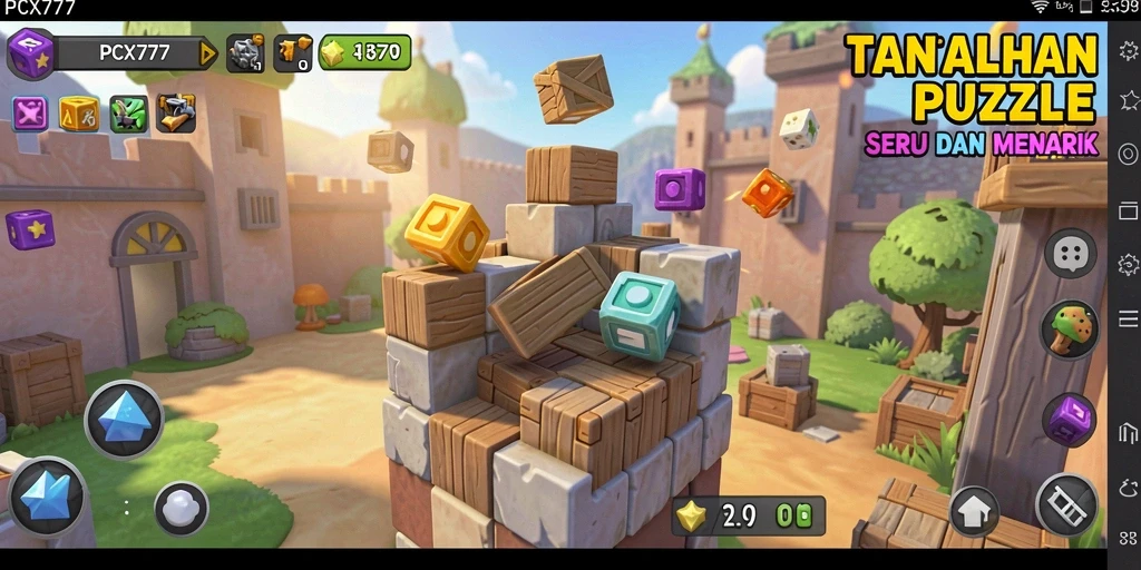 Tampilan gameplay puzzle menarik PCX777 yang penuh tantangan.