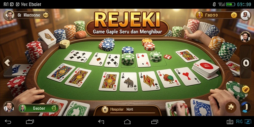Gameplay menarik dari REJEKI yang menampilkan serunya bermain Gaple.