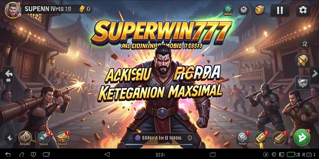 Tampak aksi intens dalam gameplay SUPERWIN777 yang mengasyikkan.