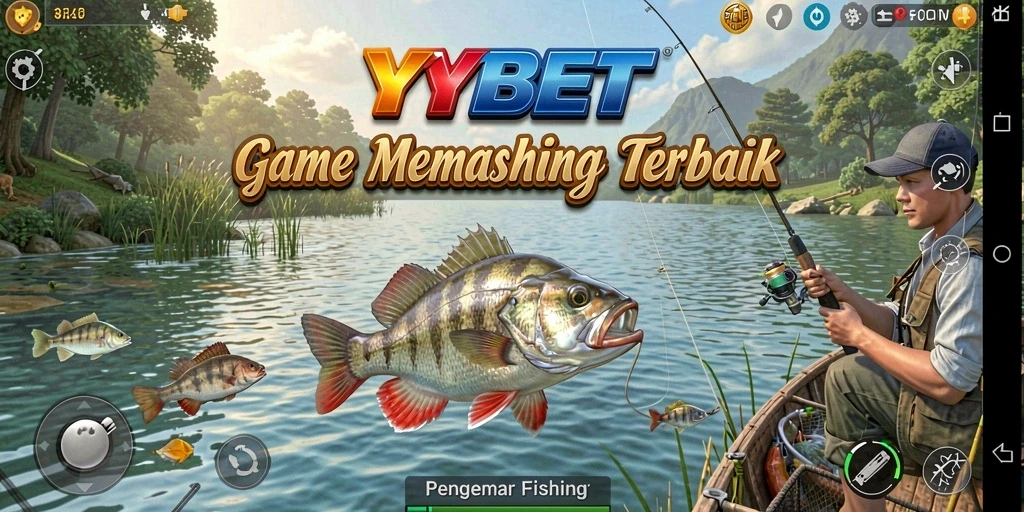 Tampilan menarik dari gameplay memancing di YYBET dengan ikan beragam.